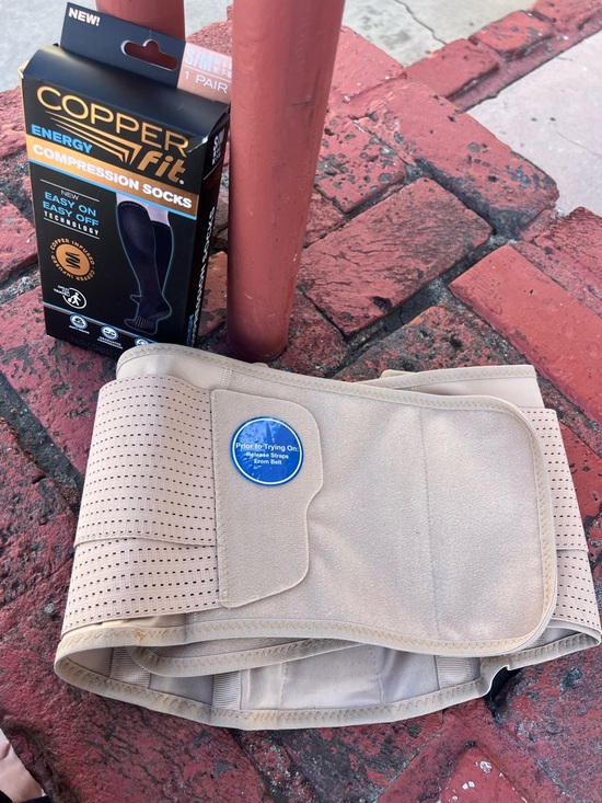 Copper Fit Other - Copper Fit Beige Compression/Support Belt with Copper Fit Energy Socks
